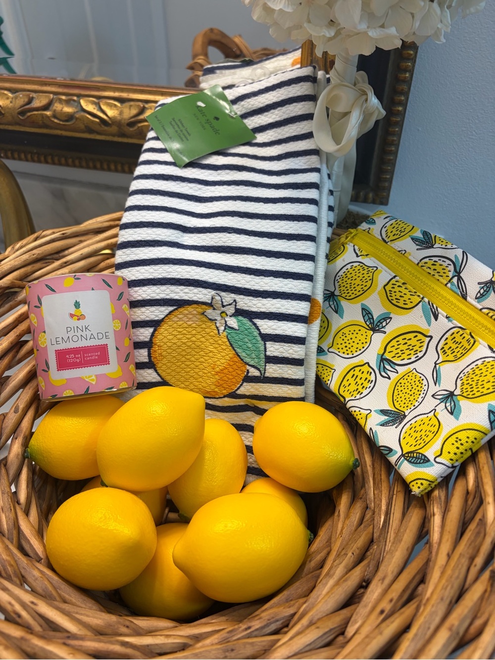 Kate Spade "Lemon" Bundle Basket